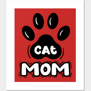 Cat Mom Posters and Art